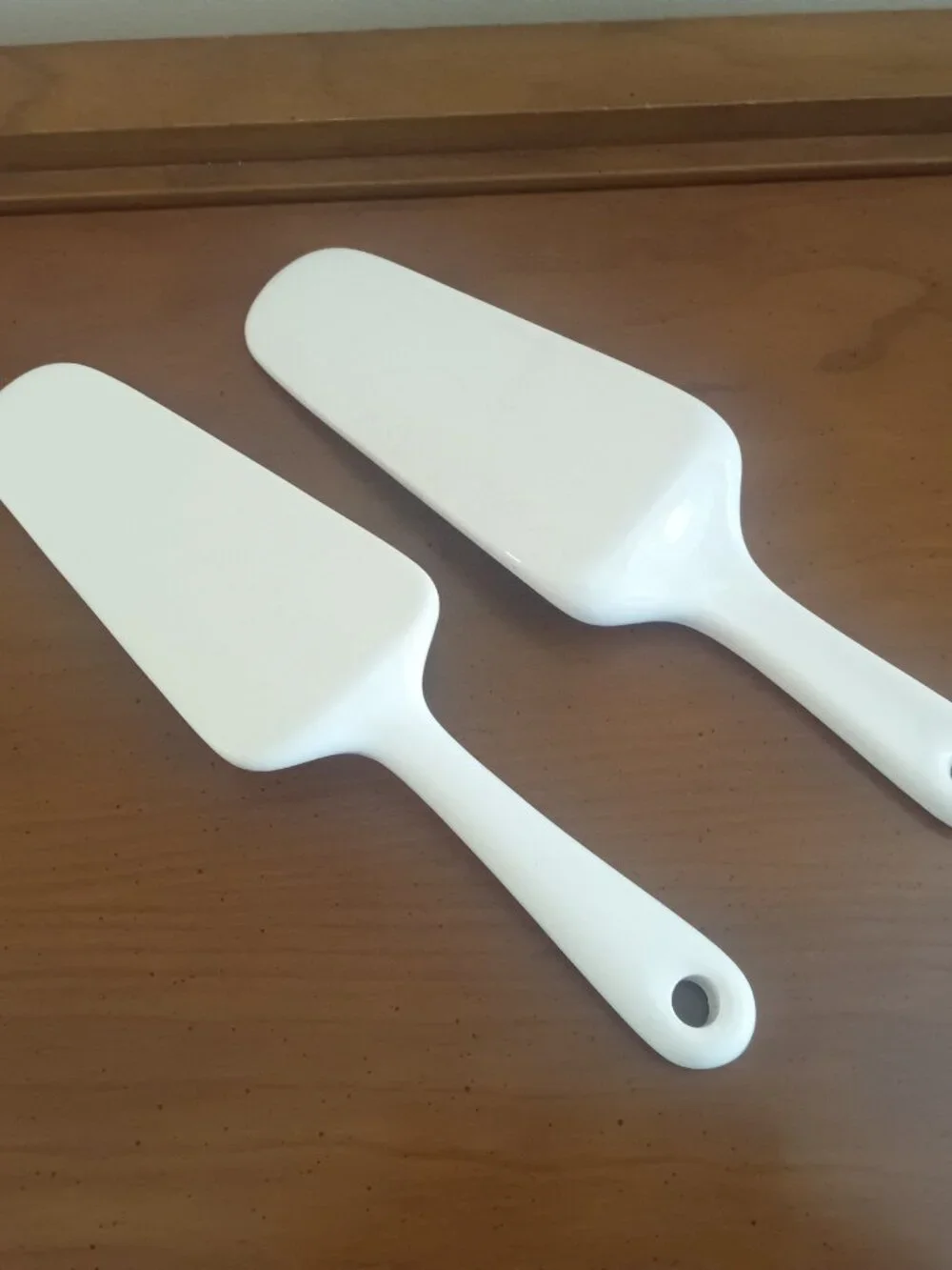 Vintage Puritan Pottery Ceramic Cake Servers (2)